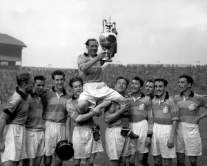 Partick Thistle FC with Scottish FA Cup, 1954. . REXSCANPIX Partick Thistle FC with Scottish FA Cup, 1954. . REXSCANPIX