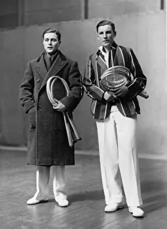 Tennis players Fred Perry and Barrelet de Ricou Tennis players Fred Perry and Barrelet de Ricou