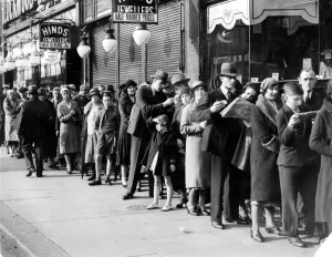 Cinema Queue People Print, London 1932