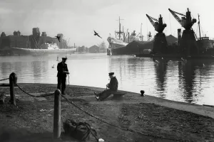 Prints of Albert Dock Liverpool 1953 Historic Landmark Prints: Albert Dock Liverpool 1953 Print
