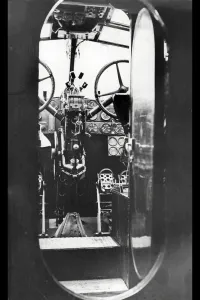 View into the cockpit of Imperial Airways Hannibal at Croydon 1938 View into the cockpit of Imperial Airways Hannibal at Croydon 1938