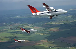 BAe 146 and BAe 125 aircraft from 32 (the Royal) Squadron. Middlesex. 29/05/2002 BAe 146 and BAe 125 aircraft from 32 (the Royal) Squadron. Middlesex. 29/05/2002