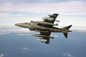 The British Aerospace Harrier is used by the RAF in the close air support role The British Aerospace Harrier is used by the RAF in the close air support role