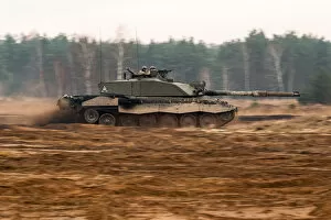 Army Collection: Challenger 2 Tank Moving Quickly During Exercise in Poland