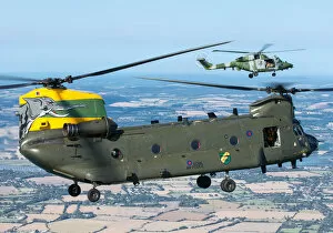 Army Collection: Chinooks celebrate the 100th anniversaries of 18(B) and 27 Squadron from RAF Odiham