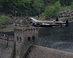 Dambuster Lancaster Soars Again Over the Derwent Valley Dam Dambuster Lancaster Soars Again Over the Derwent Valley Dam