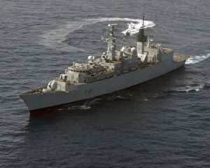 HMS Campbeltown, a Type 22 Frigate, conducted a helicopter exercise over the Red Sea HMS Campbeltown, a Type 22 Frigate, conducted a helicopter exercise over the Red Sea