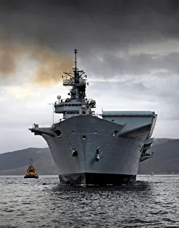 HMS Illustrious on Loch Long, Scotland HMS Illustrious on Loch Long, Scotland