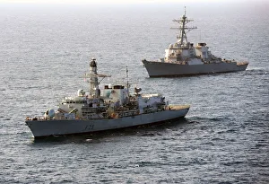 HMS Portland with USS Mahan HMS Portland with USS Mahan