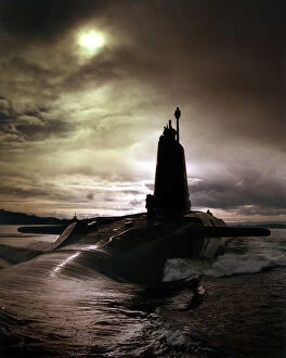 Images Dated 16th February 2004: HMS VIGILANT. Nuclear powered Trident Submarine. CLYDE AREA OF SCOTLAND. 03 / 04 / 1996