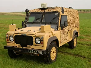 Army Collection: The Land Rover Snatch Vixen vehicle on show