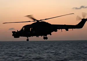 The Lynx Mk8 of HMS Campbeltown, a Type 22 Frigate, took part in an exercise over the Red Sea The Lynx Mk8 of HMS Campbeltown, a Type 22 Frigate, took part in an exercise over the Red Sea