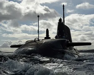 Print of HMS Ambush Arriving at HMNB Clyde