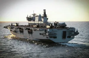 Royal Navy Prints: HMS Ocean Print - A Royal Navy Landing Platform Helicopter at Sea