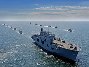 Army Collection: Pictured is The Helicopter Carrier HMS Ocean during Exercise BALTOPS 2015