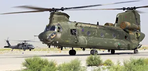RAF Chinook HC2 at Kandahar Airfield RAF Chinook HC2 at Kandahar Airfield