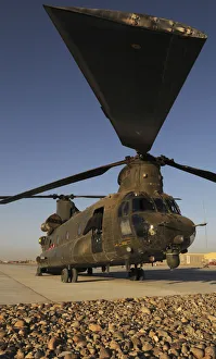 RAF Chinook Helicopter at Camp Bastion, Afghanistan RAF Chinook Helicopter at Camp Bastion, Afghanistan
