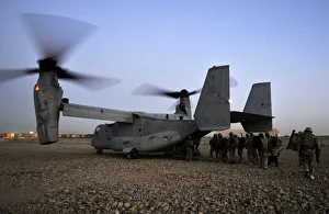 RAF Regiment Soldiers Deploy on US Osprey Rotary Wing Aircraft on Operation Backfoot RAF Regiment Soldiers Deploy on US Osprey Rotary Wing Aircraft on Operation Backfoot