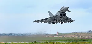 RAF Typhoon Aircraft Takes off for Operations over Libya RAF Typhoon Aircraft Takes off for Operations over Libya