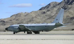 Print of RAF RC-135W Rivet Joint at Exercise Red Flag 2017
