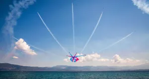 Red Arrows Print - Colour Photograph of the Detonator Display Sequence