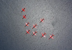 Red Arrows Print - Exercise SPRINGHAWK Aerial Display Over the Aegean
