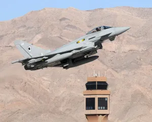 Images Dated 2007: Typhoon Print: RAF Typhoon at Exercise Green Flag 08