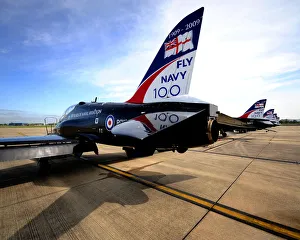Royal Navy Hawk Aircraft with Fly Navy 100 Livery Royal Navy Hawk Aircraft with Fly Navy 100 Livery