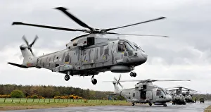Royal Navy Merlin Helicopter with CHF During Exercise Scottish Lion Royal Navy Merlin Helicopter with CHF During Exercise Scottish Lion