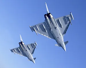 Two Typhoon aircraft of 29 Squadron based at RAF Coningsby Two Typhoon aircraft of 29 Squadron based at RAF Coningsby