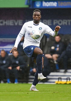 Images Dated 22nd September 2018: Determined Showdown: Fred Onyedinma vs Portsmouth at Wycombe Wanderers, September 22, 2018