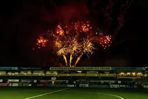 Sky Bet League 1 Collection: Fireworks at Adams Park, 01 / 01 / 20