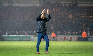 Wycombe Wanderers Collection: Gareth Ainsworth: Wycombe Wanderers Manager's Euphoric Full-Time Moment vs Plymouth Argyle