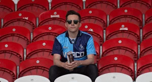 League One Collection: Wycombe fan at Doncaster
