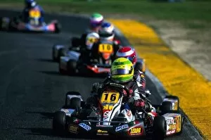 Images Dated 23rd April 2002: 100 ICA Junior Karting: Race winner Sabastien Buemi