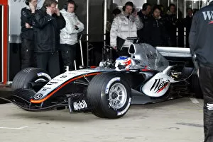 Images Dated 24th January 2005: 2005 McLaren MP4-20 Launch Barcelona, Spain. 24th January 2004 Kimi Raikkonen takes to the trach