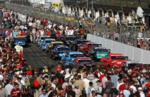 Images Dated 21st September 2003: DTM: Fans gather around the DTM cars on the start / finish straight