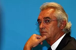 Images Dated 20th January 2003: Formula One Launch: Flavio Briatore Renault Team Principal at the launch of the Renault R23