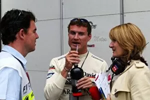 Images Dated 3rd July 2004: Formula One World Championship: James Allen ITV-F1 Commentator with David Coulthard McLaren