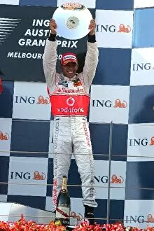 Images Dated 18th March 2007: Formula One World Championship: Third placed Lewis Hamilton McLaren