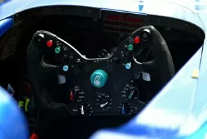 Images Dated 3rd July 2003: Formula One World Championship: Steering wheel detail on a Sauber C22