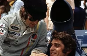Images Dated 10th October 2013: Jackie Stewart and Francois Cevert, Team ELF Tyrrell: Brazilian Grand Prix, Interlagos