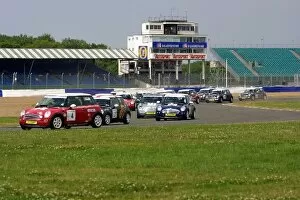 Images Dated 30th July 2002: John Cooper Challenge: Frantic race action between the Mini Cooper Club Sports
