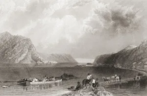 19th century view of the Susquehanna River at Liverpool, Pennsylvania, United States of America 19th century view of the Susquehanna River at Liverpool, Pennsylvania, United States of America