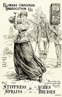 Advertisement, circa, 1900, for Ellimans Universal Embrocation, a universal remedy produced by Elliman Sons Advertisement, circa, 1900, for Ellimans Universal Embrocation, a universal remedy produced by Elliman Sons
