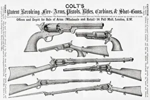 Advertisement for Colt's Firearms, Pistols, Rifles, Carbines & Shotguns Advertisement for Colt's Firearms, Pistols, Rifles, Carbines & Shotguns