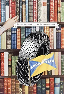 Advertisement for Goodyear motor car tyres circa 1950 Advertisement for Goodyear motor car tyres circa 1950