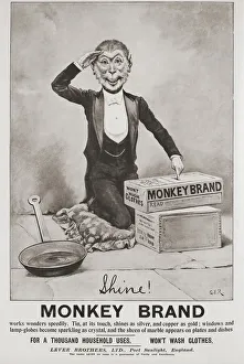 Advertisement for Monkey Brand metal cleaner in the March 1907 edition of The Graphic, a weekly illustrated newspaper Advertisement for Monkey Brand metal cleaner in the March 1907 edition of The Graphic, a weekly illustrated newspaper