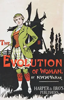 Advertising poster for the Harper and Brothers 1896 edition of The Evolution of Woman by Harry Whitney McVickar Advertising poster for the Harper and Brothers 1896 edition of The Evolution of Woman by Harry Whitney McVickar