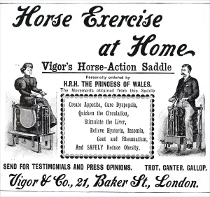 Advertisement for a Vigor's Horse-Action Saddle, 19th century Advertisement for a Vigor's Horse-Action Saddle, 19th century